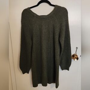 Blue Rain Forest Green Crew Neck Sweater